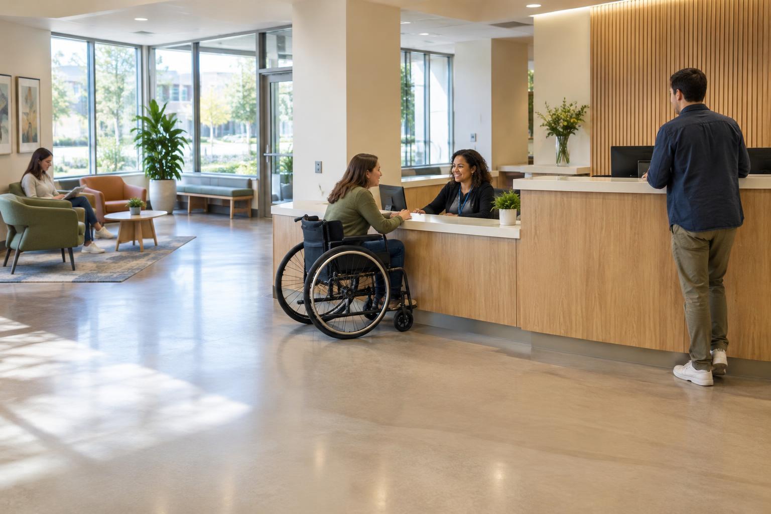 Designing Reception Areas for Seated and Standing Visitors