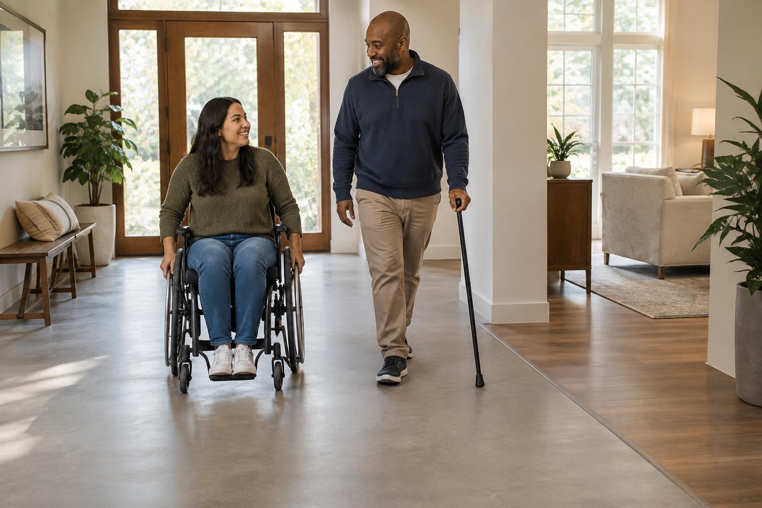 Choosing Flooring That Balances Slip Resistance, Mobility and Maintenance