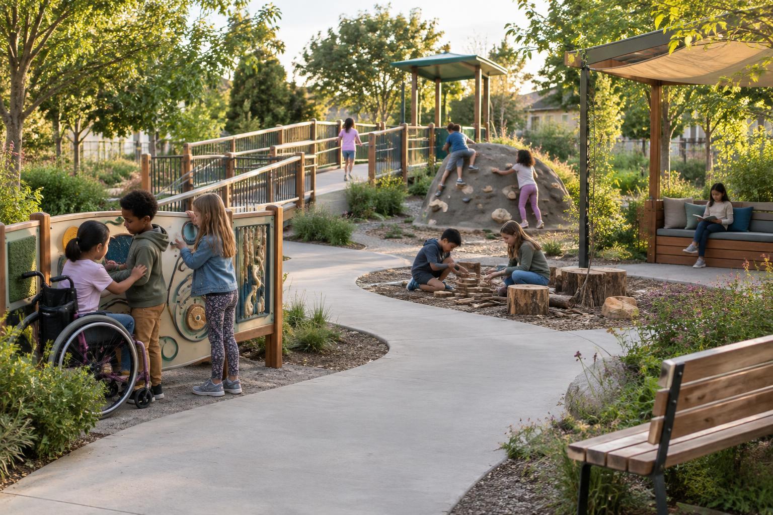 Inclusive Playground Design: Varied Ways to Play Together